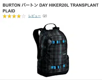 20L BURTON 체크 무늬 백팩 블랙/블루