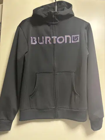 BURTON DRY RIDE 풀 집업 후드티 블랙 버튼