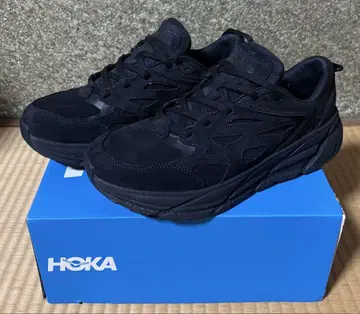 HOKA CLIFTON L SUEDE BLACK / BLACK 28cm