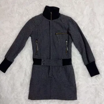 초레어 adidas 골프웨어 하운드투스 체크 원피스