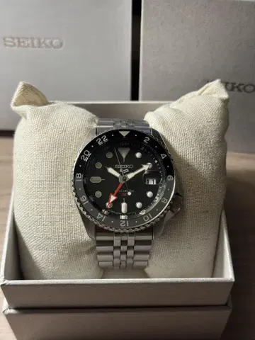 SEIKO 5 스포츠 SBSC001 자동 와인딩 GMT 블랙