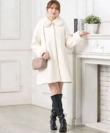 INGNI 퍼 탈부착 4Way A라인 코트