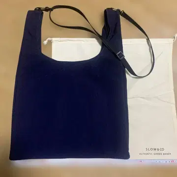 SLOW&CO 네이비 숄더백
