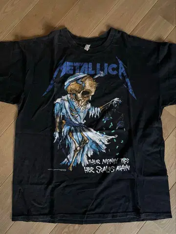 Metallica 그래픽 T셔츠 2007년 블랙