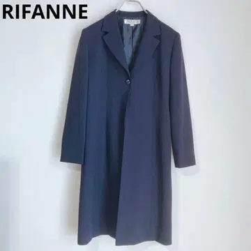 RIFANNE 롱 코트 싱글 버튼 아우터 포멀 네이비9