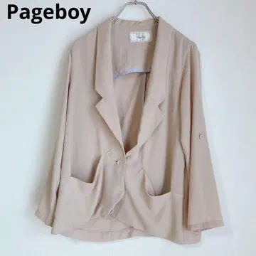 페이지 보이 테일러드 자켓 얇은 소재 여성용 아우터 베이지 F