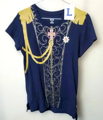 베르사이유의 장미 오스칼 T셔츠 L 사이즈 네이비 UNIQLO