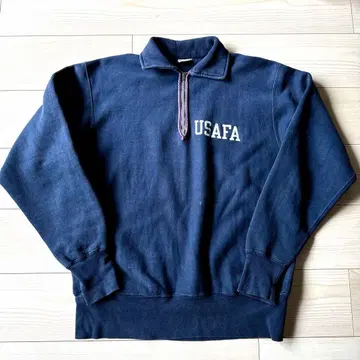 극상 새상품급 USAFA champion 카라 부착 하프 지퍼 맨투맨 L