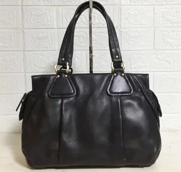 no35798 HANAE MORI 하나에모리 천연 가죽 가죽 토트 백