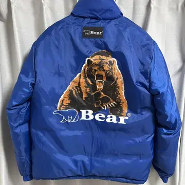 Bear 다운 자켓 파랑 리버서블