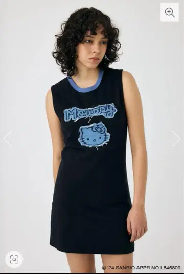 HELLO KITTY DENIM PATCHED 드레스