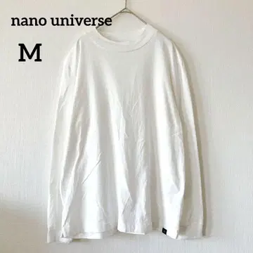 새상품급 나노 유니버스 긴팔 티셔츠 심플 화이트 M 무지 5886