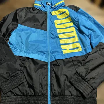 PUMA 푸마 나일론 자켓 피스테 윈드브레이커 파랑/블랙 M 사이즈