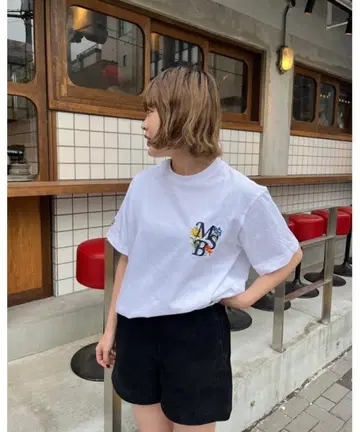 My Sugar Babe MSB 화이트 플라워 로고 T셔츠