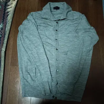 JOHN SMEDLEY 그레이 가디건 얼룩 있음 M 사이즈 울 100%