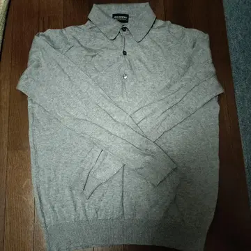 JOHN SMEDLEY 그레이 피케 셔츠 긴팔 L 사이즈 면 100%