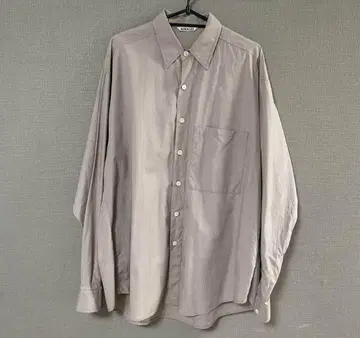 AURALEE WASHED FINK TWILL BIG SHIRTS 4