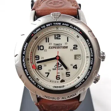 TIMEX Expedition INDIGLO 회전 베젤 알람 작동품