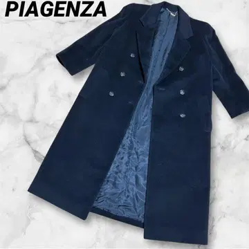 최고급 PIAGENZA 롱 코트 캐시미어 블랙