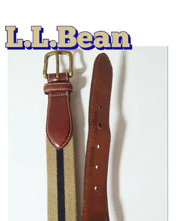 Made in USA L.L.Bean 가죽 벨트 브라운