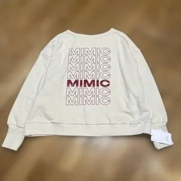새상품 NUS  MIMIC 로고 맨투맨 38 아이보리 일본제