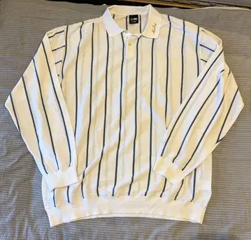 미사용 새상품 뉴에라 골프 긴팔 니트 피케 셔츠 화이트 XXL