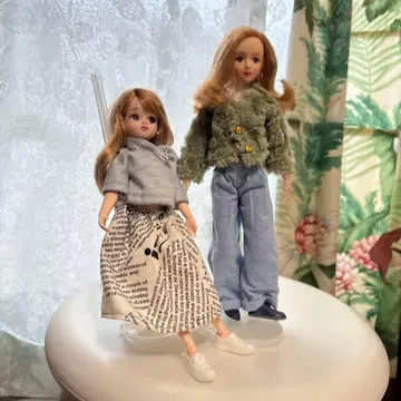리카짱 인형 2체 세트 캐주얼