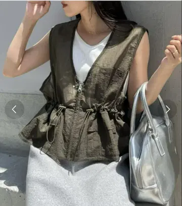 [ 새상품급 ] 시어 나일론 낚시 크롭 기장 베스트 차오패닉 티피