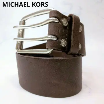 마이클코어스 벨트 가죽 더블 핑 와이드 브라운