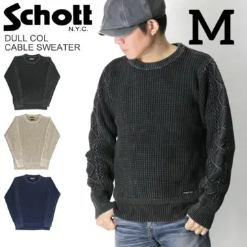 Schott 케이블 스웨터 M