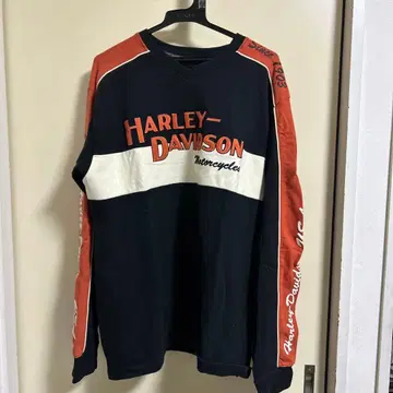 Harley-Davidson 긴팔 트레이닝복 네이비/오렌지