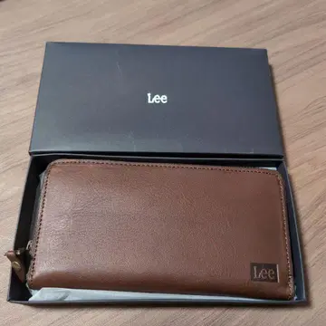 Lee 브라운 가죽 장지갑