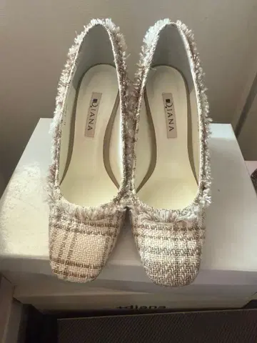 DIANA 프린지 부착 펌프스 베이지 계열