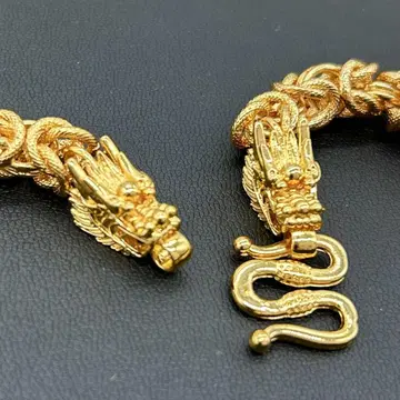 [미사용 새상품] 금전운 업무운 부적 금룡 60cm 골드 놋쇠 목걸이