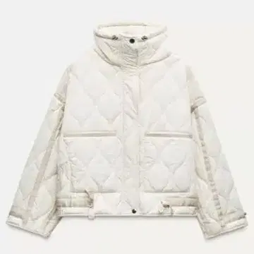 ZARA 발수 가공 퍼프 자켓 xs 블루종 더블 지퍼