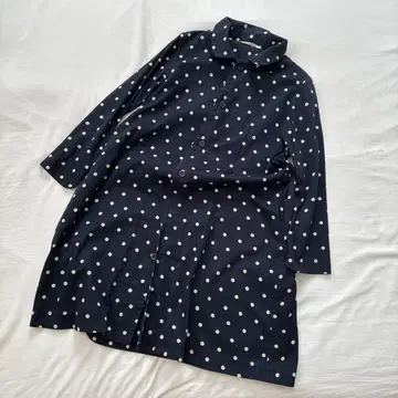 umi908 45R 둥근 카라 도트 코트