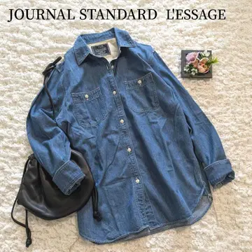 새상품급 [ L'essage ] 레사주 데님 바지 셔츠 긴팔 일본제