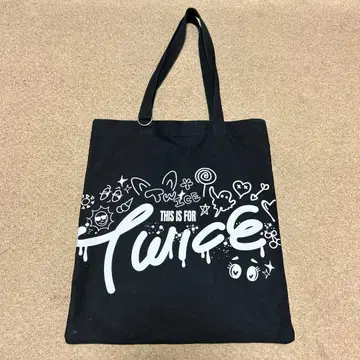 TWICE 토트백 캔버스 블랙