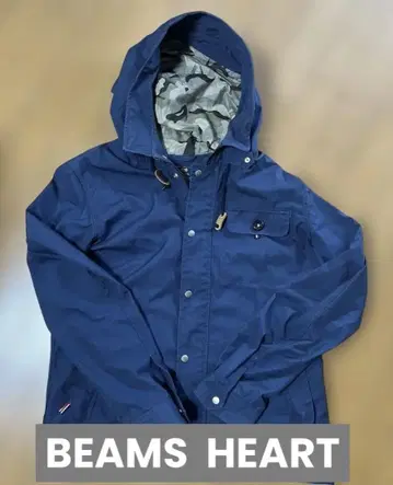BEAMS 카모플라쥬 안감 마운틴 후드티 L 사이즈