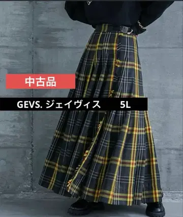 중고품 GEVS. 소프트 플리츠 랩 맥시 스커트 5L