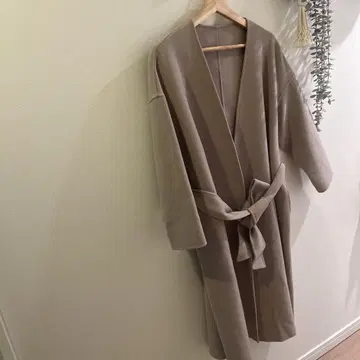 플레인 피플 베이지 롱 코트 벨트 포함