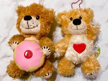 수지스 곰 마스코트 봉제 인형 키링 2체 세트