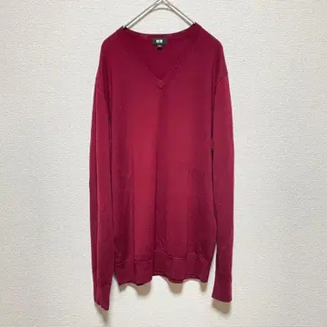 UNIQLO 엑스트라 파인 메리노 V넥 스웨터 L 사이즈 남성용