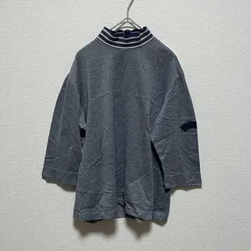 파파스 하이넥 티셔츠 일본제 코튼 100% 블루