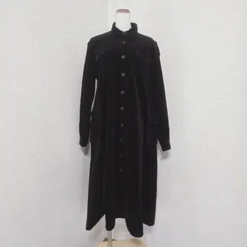 jouetie 코듀로이 셔츠 원피스 롱 블랙 [ M ] 노옴코어