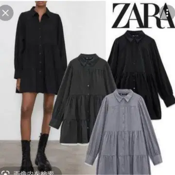 zara 셔츠 원피스 블랙