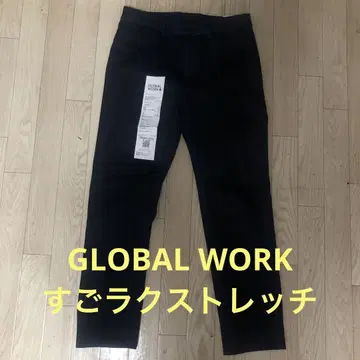 GLOBAL WORK 다크 블루 슬랙스 스고라쿠 스트레치