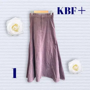 KBF 플러스 롱 스커트 허리밴딩 앞 지퍼 더블 후크