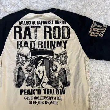 PEAK'D YELLOW 롱 티셔츠 펑크 락 Y2K M~L