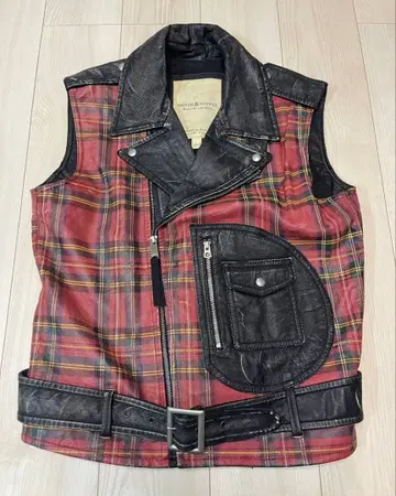 랄프 로렌 데님 앤 서플라이 가죽 베스트 라이더스